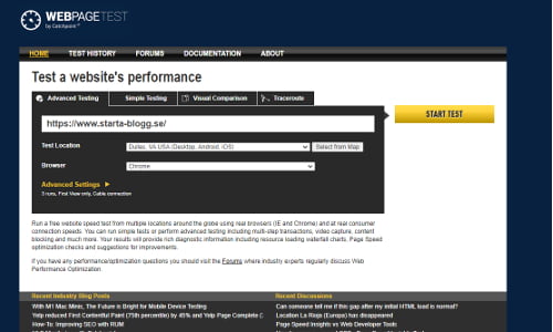 Webpagetest