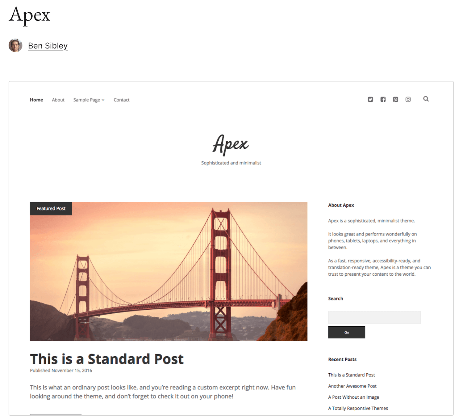 Apex wp-tema