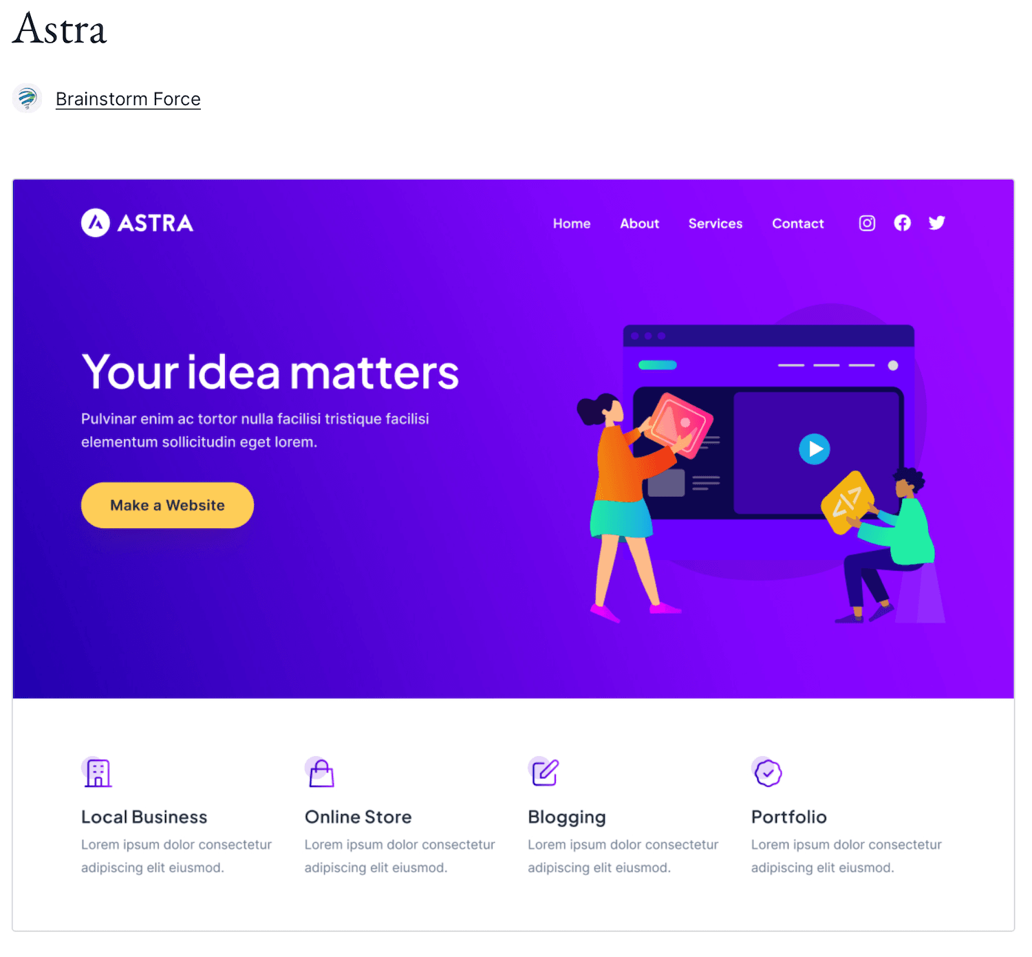 Astra wp-tema