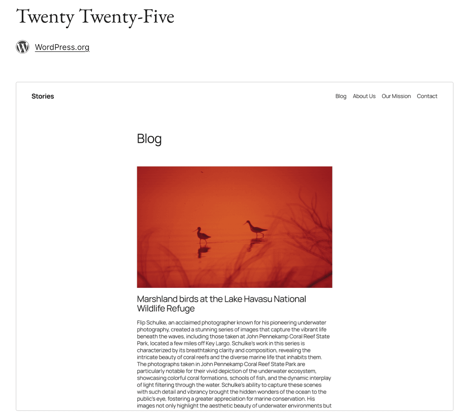 Twenty Twenty-five wp-tema