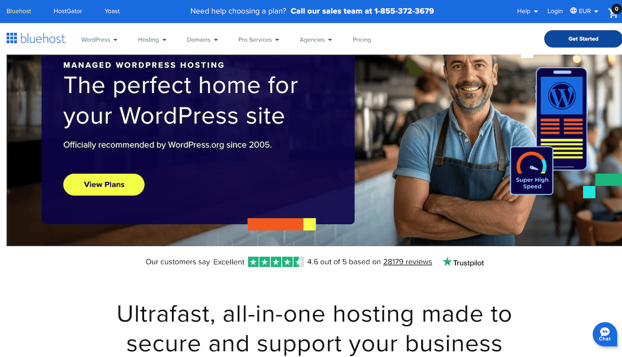 Bluehost webbhotell