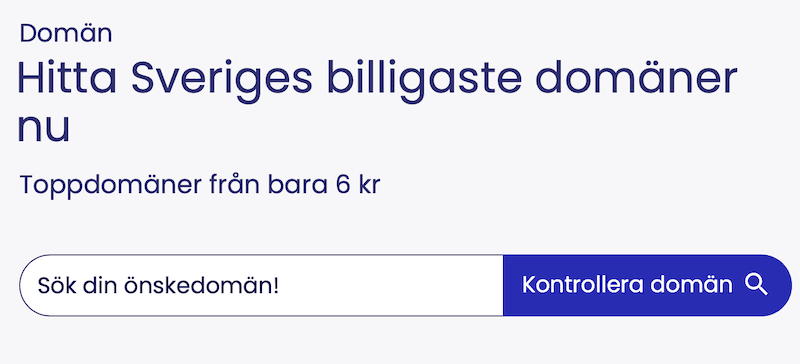 Sök domän Strato