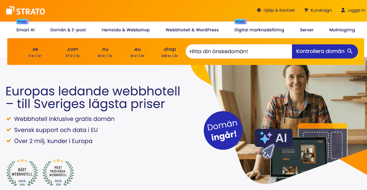 Strato webbhotell