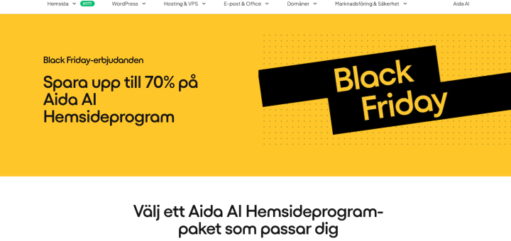 Black. Friday One.com Aida AI